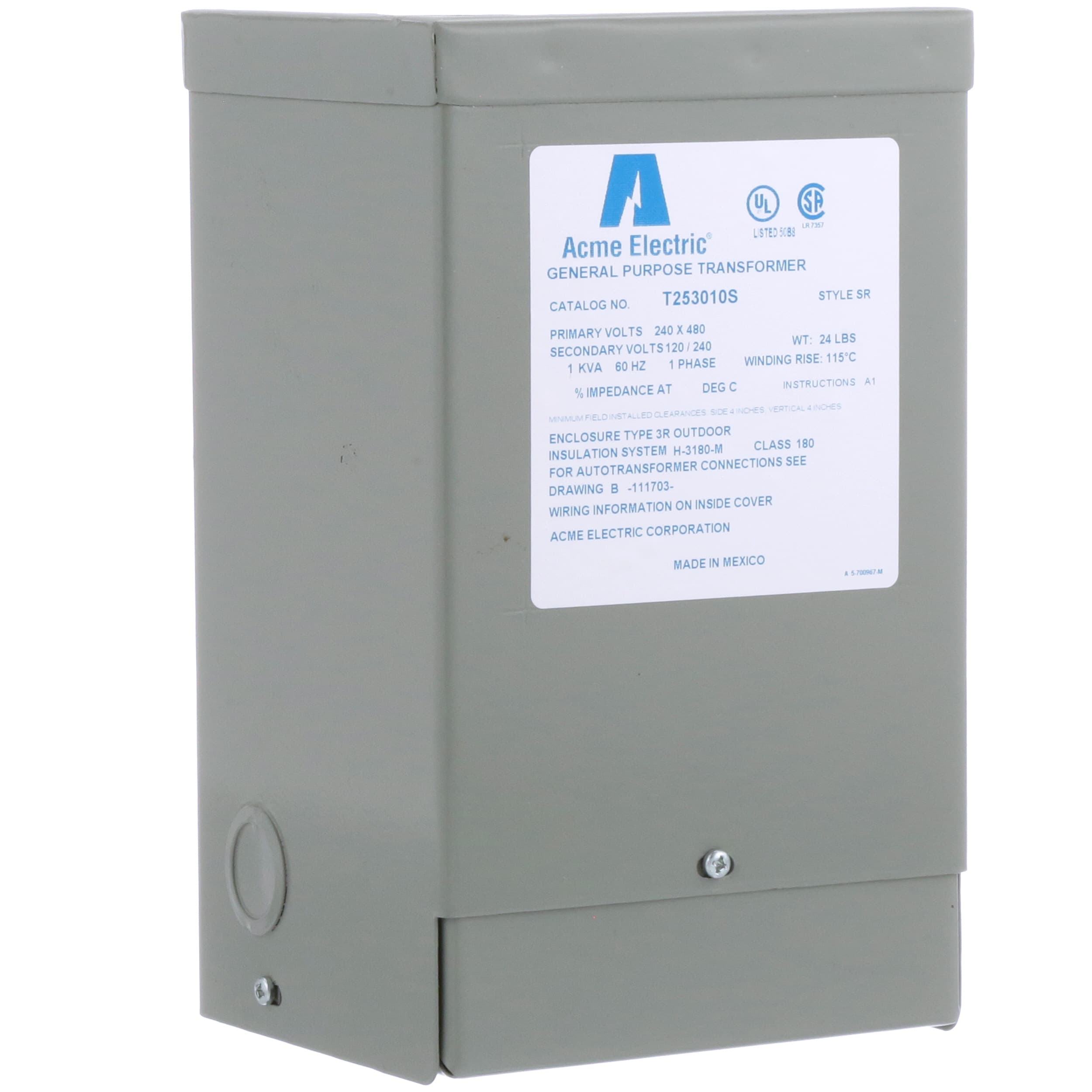  T253010S ACME / Acme Electric Transformers (brand of Hubbell) 