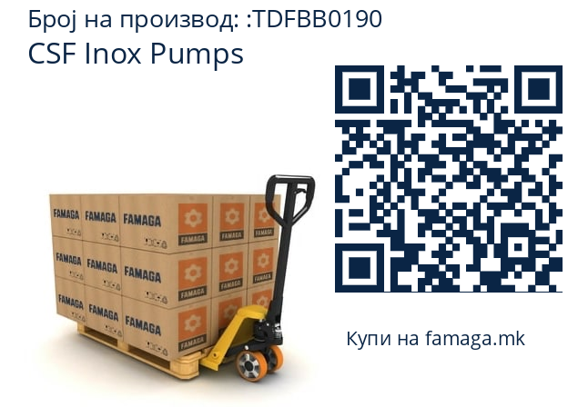   CSF Inox Pumps TDFBB0190